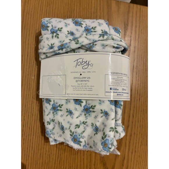 NWT Toby Swaddle Set - 30" x 40" Blanket, Headband, & Rattle - Picture 2 of 2